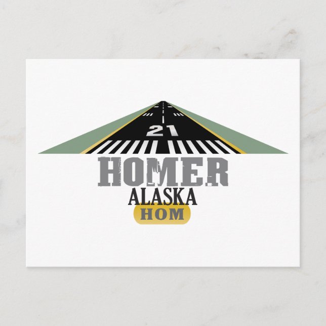 Homer Alaska - Airport Runway Postcard (Front)