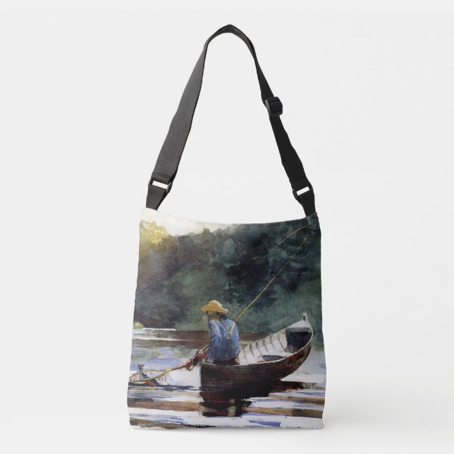 Homer - Boy Fishing Crossbody Bag (Front)