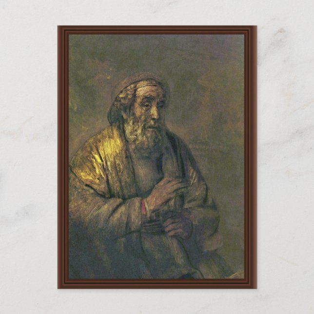Homer. By Rembrandt Van Rijn  (Best Quality) Postcard (Front)