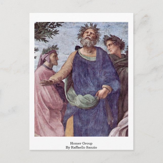 Homer Group By Raffaello Sanzio Postcard (Front)