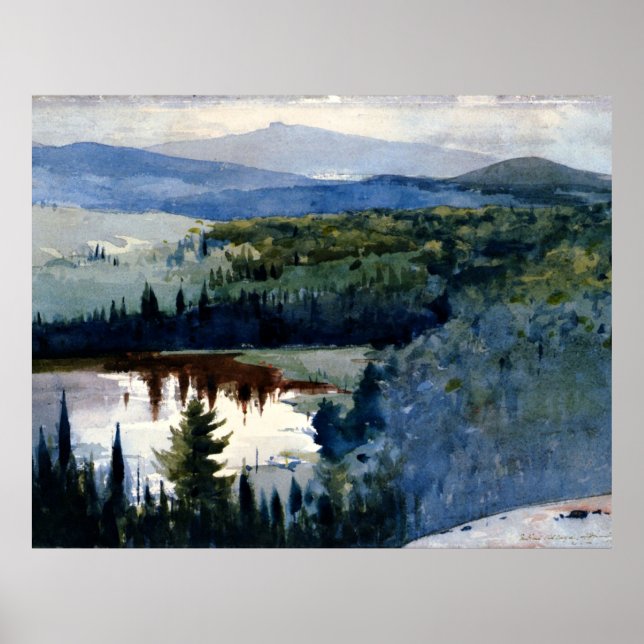 Homer - Indian Village, Adirondacks Poster (Front)
