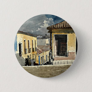 Homer: Santiago de Cuba Street Scene 2 Inch Round Button