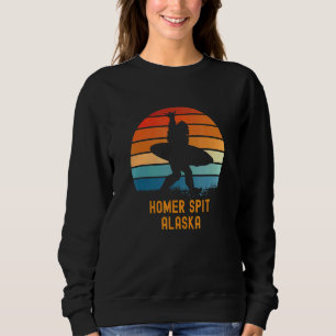 Homer Spit  Alaska Sasquatch Souvenir Sweatshirt