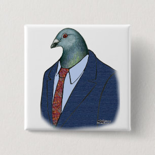 Homer Suit 2 Inch Square Button