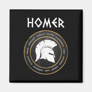 Homer The Iliad And Odyssey Heroes Of The Trojan W Magnet