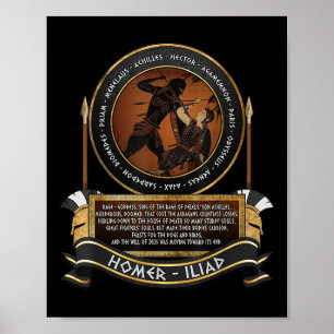 Homer The Iliad Rage Of Achilles Trojan War  Poster