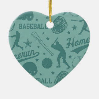 Homerun Baseball Ceramic Ornament