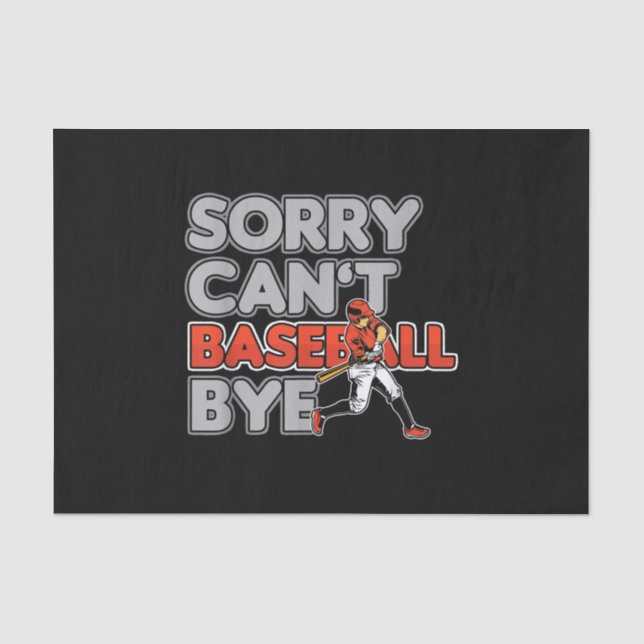 Homerun Baseball Player Softball Batter Pitcher Tissue Paper (Front)