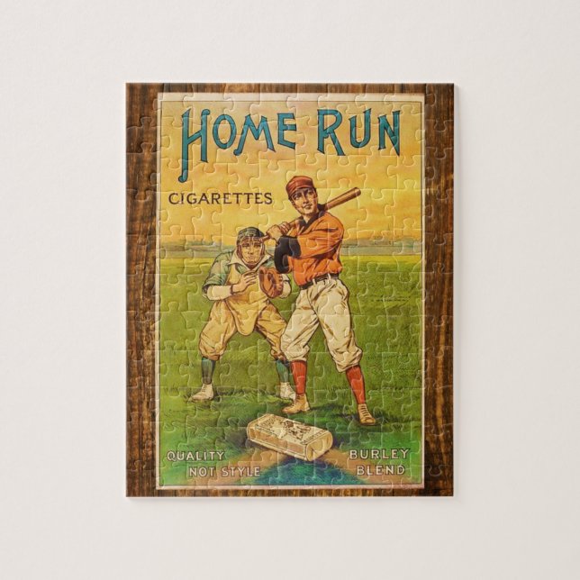 Homerun Cigarettes Baseball Vintage Jigsaw Puzzle (Vertical)