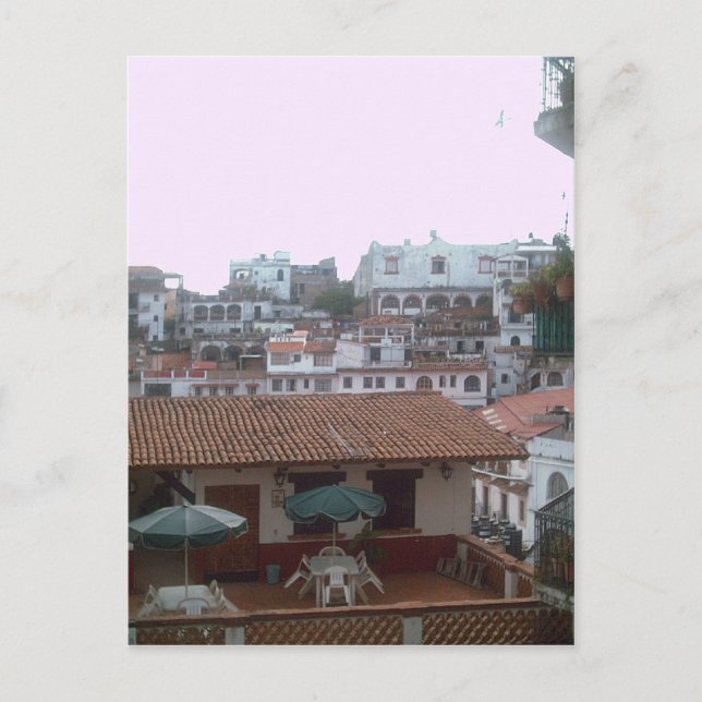 Homes and restaurants in Taxco Postcard (Front)