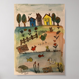 Homes On a Hill Poster