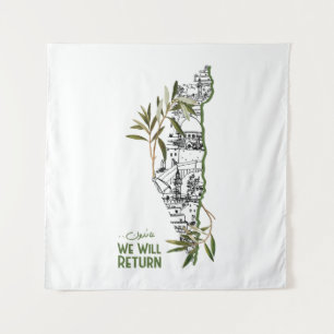 Homes Within the Map, Embraced by Olive Branches Tapestry