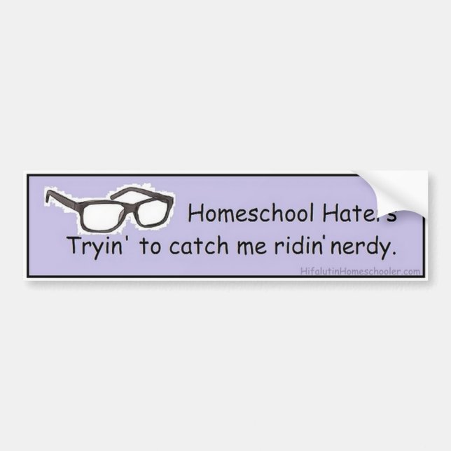 Homeschool Bumper Sticker - Ridin' Nerdy (Front)