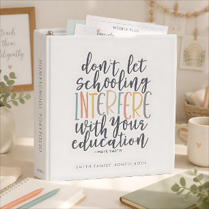 Homeschool Colourful Quotes Binder