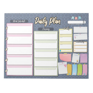 HOMESCHOOL DAILY PLANNER block schedule notepad