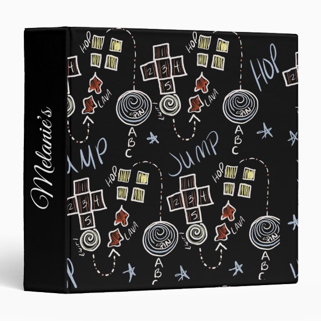 Homeschool Doodles Portfolio Planner Binder (Front/Spine)
