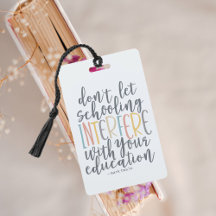 Homeschool Education Quote Bookmark