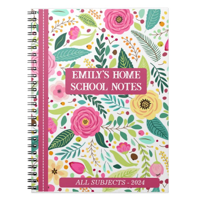 HOMESCHOOL FLORAL NOTEBOOK (Front)