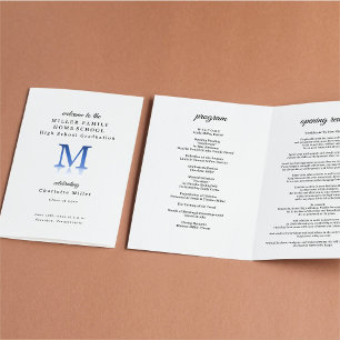 Homeschool Graduation Program Folded Pamphlet Flyer