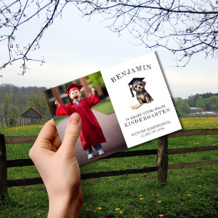 Homeschool Kindergarten Graduation with Puppy Announcement