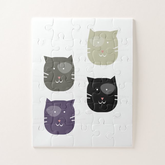 Homeschool Learning C Cute Cat Jigsaw Puzzle (Vertical)