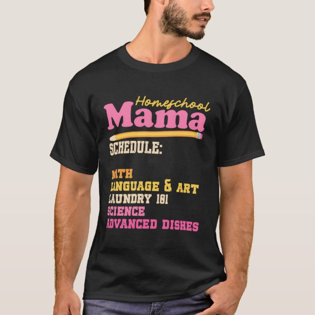 Homeschool Mama Home School Homeschooling Mom Moth T-Shirt (Front)