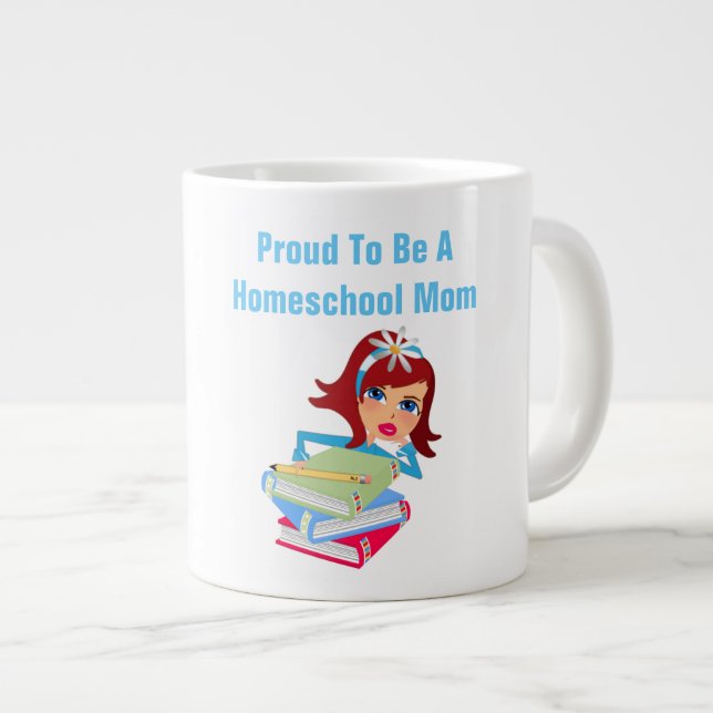 Homeschool Mom  - Jumbo Mug (Front Right)