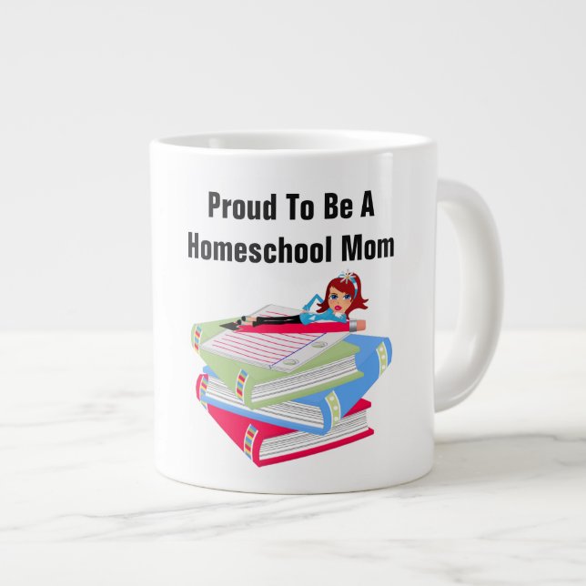 Homeschool Mom  - Jumbo Mug (Front Right)