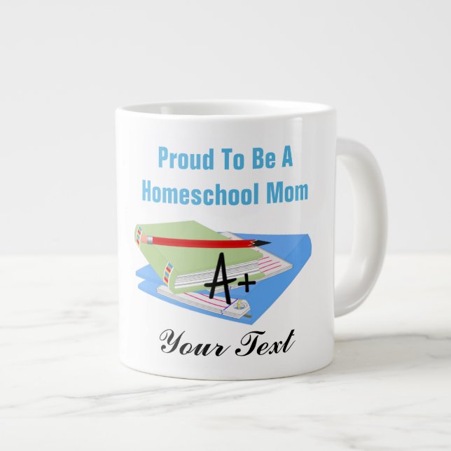 Homeschool Mom  - Jumbo Mug (Front Right)