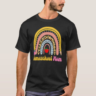 Homeschool Mom Rainbow Pencil Back To School Appre T-Shirt