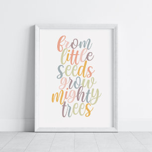 Homeschool Motivational Quote Pastel Colors Art Poster