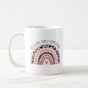 Homeschool Name Mom Boho Rainbow Mug