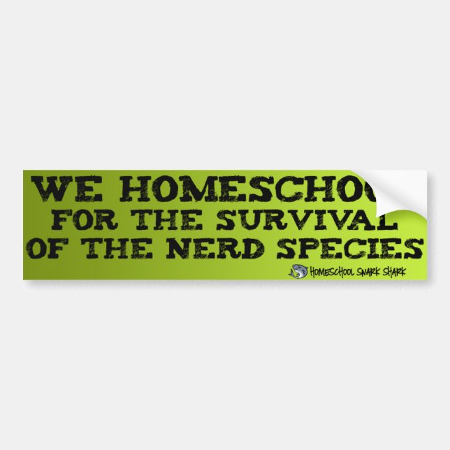 Homeschool Nerds Bumper Sticker (Front)