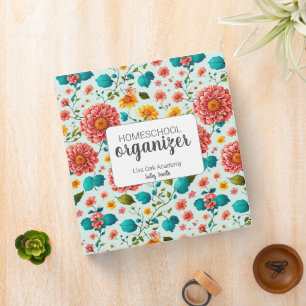 Homeschool Organizer Binder   Pretty Florals