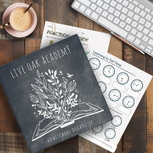 Homeschool Organizer Binder Watercolor Floral Book