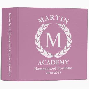 Homeschool Portfolio Binder Organizer personalized