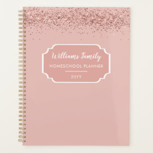 Homeschool Portfolio Organization Glitter Planner