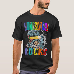 Homeschool Rocks Dinosaur Back To School T-Shirt
