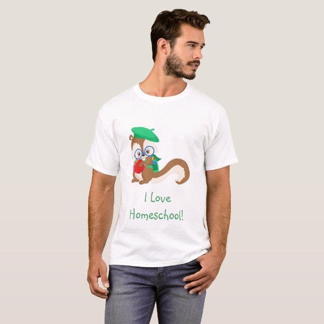 Homeschool Squirrel T-Shirt (Front Full)