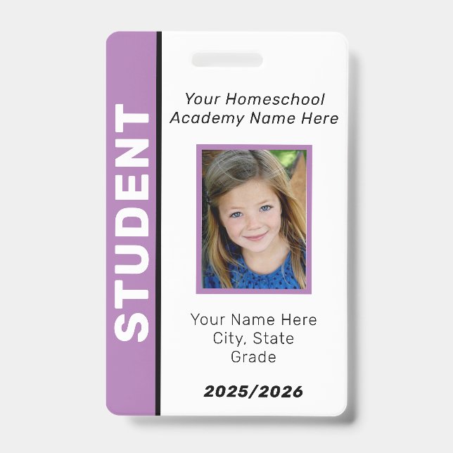 Homeschool Student ID Badge (Front)