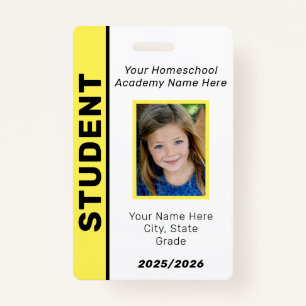 Homeschool Student ID Badge