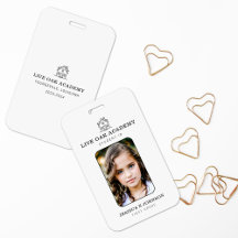 Homeschool Student ID Badge | Minimalist White