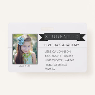 Homeschool Student ID Badge With Quote