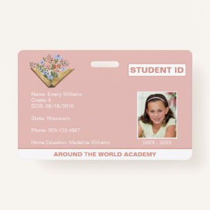 Homeschool Student ID Book Design Badge