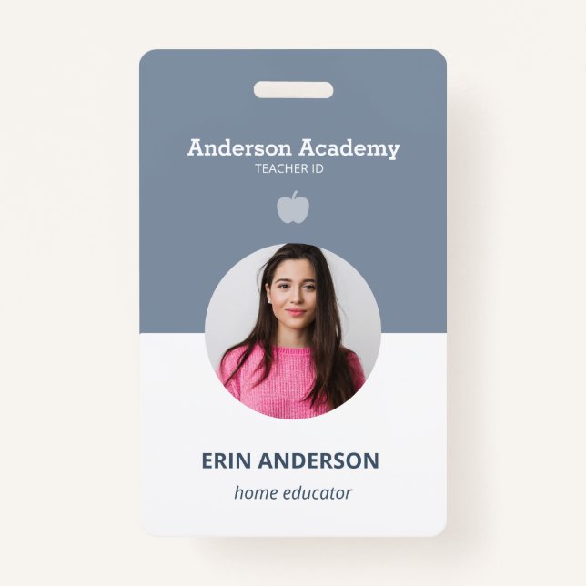 Homeschool Student or Teacher Parent Photo ID Badge (Front)
