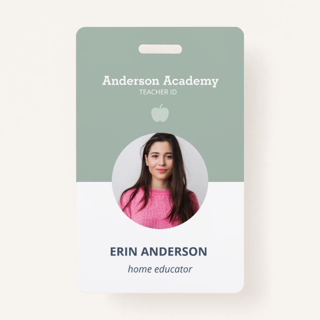 Homeschool Student or Teacher Parent Photo ID Badge (Front)