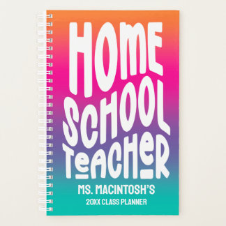 Homeschool Teacher Colourful Ombre Planner
