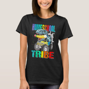 Homeschool Tribe Monster Truck Dinosaur T-Shirt
