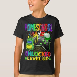 Homeschool Unlocked Level Up Video Game  T-Shirt