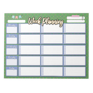 HOMESCHOOL WEEKLY PLANNER 3 column pad